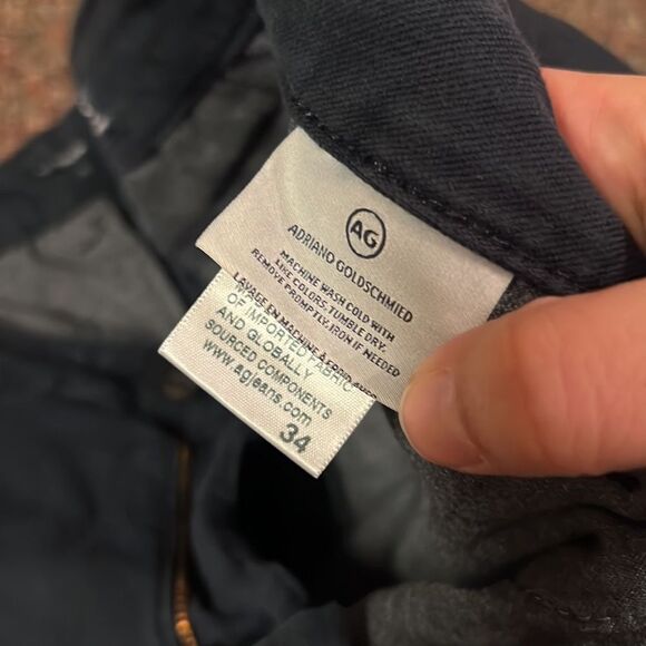 AG Adriano goldschmied navy pants 34 - Picture 6 of 7